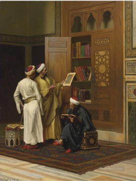 THE SCHOLARS Ludwig Deutsch Orientalism Araber Oil Paintings